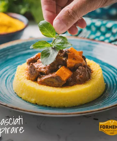 Spezzatino con polenta concia